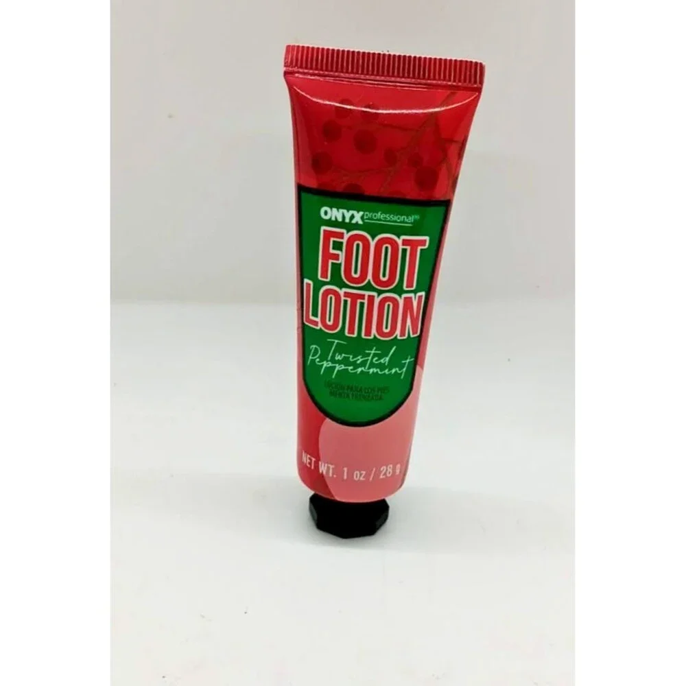 ONYX Professional Twisted Peppermint Foot Lotion 1 oz Travel Size Pedicure Care